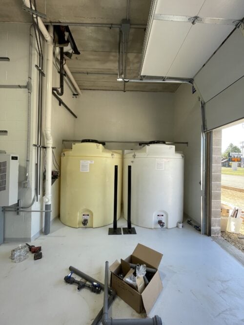 Wastewater treatment system installation